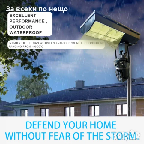 4G SIM Смарт Камера за Наблюдение с голяма соларна лампа HY-D001-4G, снимка 7 - Соларни лампи - 51106252