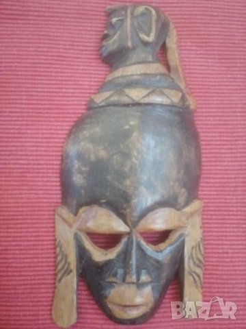 Дървена маска Египет. , снимка 2 - Колекции - 30618249
