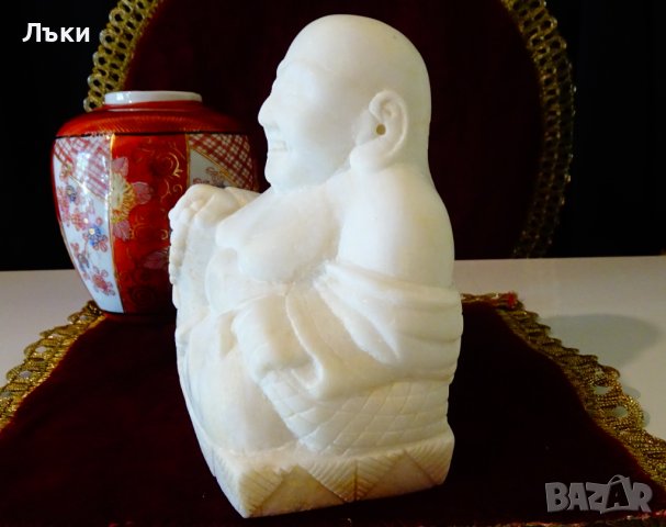 Буда статуетка от мрамор 1.5 кг. , снимка 4 - Статуетки - 36833736