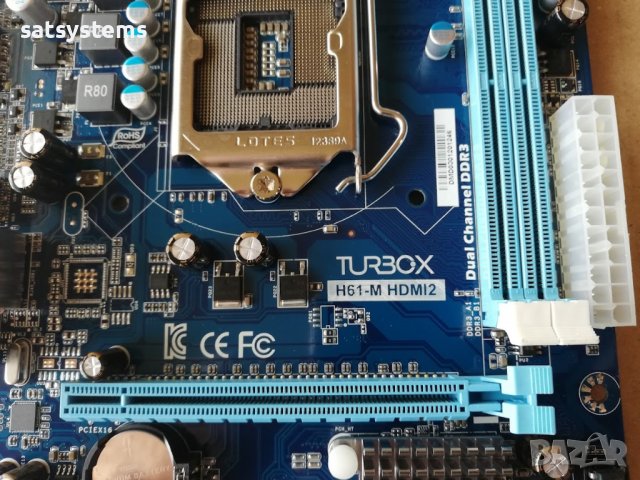  Дънна платка TURBOX H61-M HDMI2 Socket LGA1155, снимка 4 - Дънни платки - 38691892