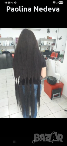 Естествена черна коса 80см.