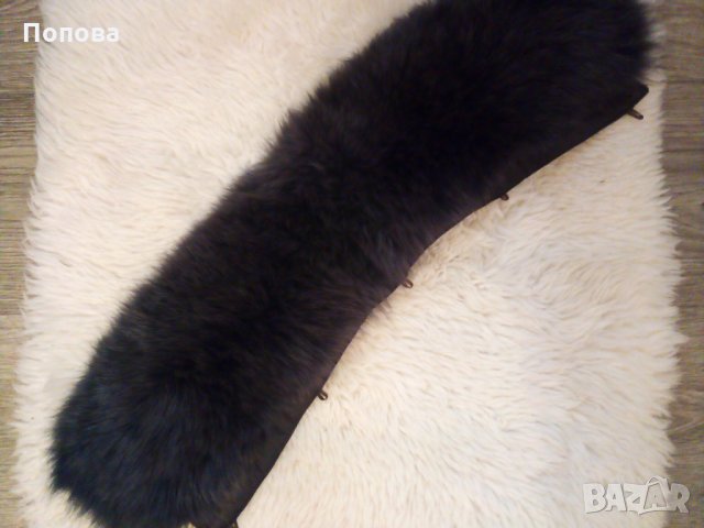Яка лисица естествен косъм цвят мока, снимка 5 - Шалове - 34341953