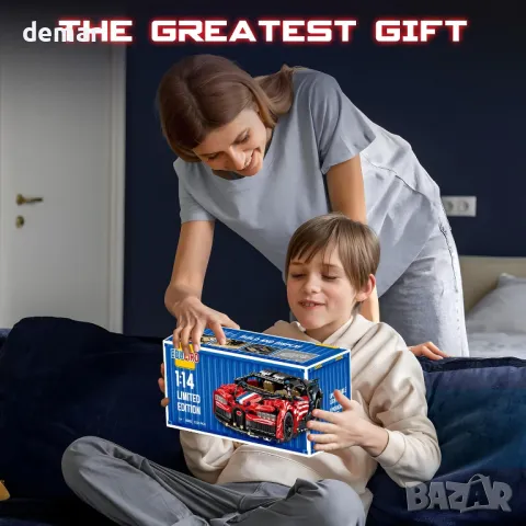 Модел Under the Baubles MOC Toy Model Car Kit Race Engineering Toys, Supercar в мащаб 1:14, снимка 5 - Образователни игри - 47338414