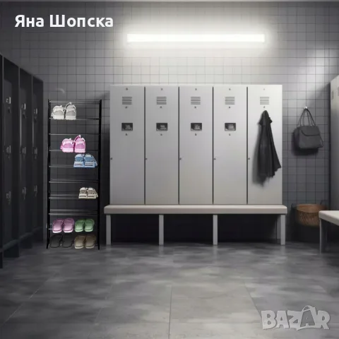 Етажерка за обувки 10 нива – до 30 чифта, компактна и висока 140 см, снимка 4 - Етажерки - 55787241