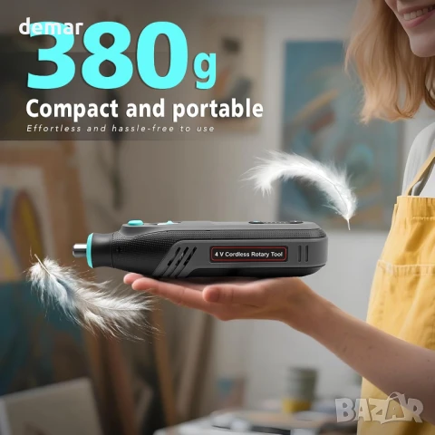 BlueMars 4V безжичен ротационен мултифункционален инструмент, 5 скорости, 101 аксесоара, снимка 5 - Други инструменти - 51190543