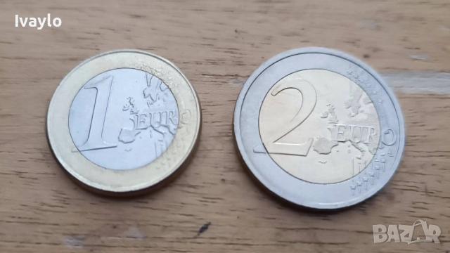 1 Евро и  2 ЕВРО Хърватия 2023, снимка 2 - Нумизматика и бонистика - 53753153