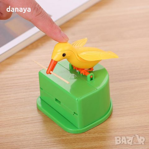 3062 Забавен диспенсър за клечки за зъби Птиче, снимка 3 - Прибори за хранене, готвене и сервиране - 37749825
