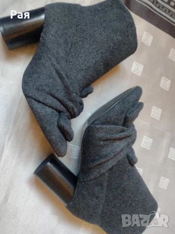 Боти в сиво Zara , снимка 10 - Дамски боти - 50705260