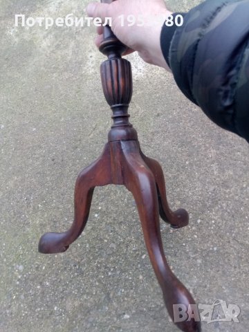 Стара дървена масичка, снимка 5 - Антикварни и старинни предмети - 39464216