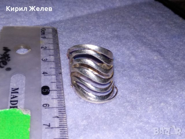 ЕФЕКТЕН АЖУРЕН МОДЕН СРЕБЪРЕН АРТ ПРЪСТЕН СРЕБРО 925 МАЙСТОРСКИ 36120, снимка 6 - Пръстени - 39471387