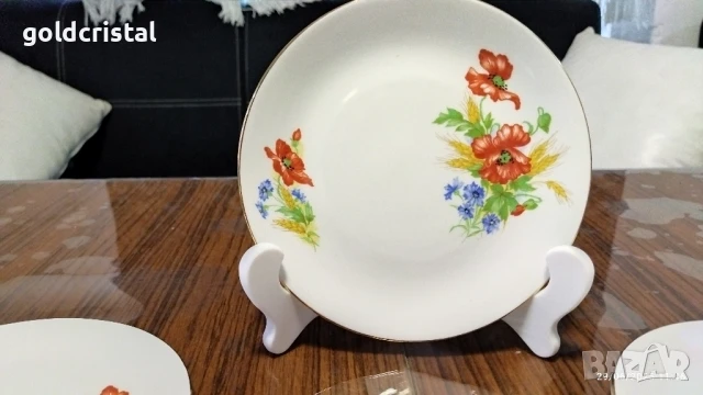 Стар английски костен порцелан чинии , снимка 4 - Антикварни и старинни предмети - 16064322