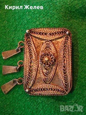 СТАРИННА СРЕБЪРНА РЕТРО БРОШКА ФИЛИГРАННО СРЕБРО ВИСОКА ПРОБА с ГРАНУЛАЦИЯ РЪЧНА ИЗРАБОТКА 25799, снимка 5 - Антикварни и старинни предмети - 35745500