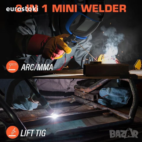 Hitbox ARC 200D MINI заваръчен апарат с LCD дисплей, 240V, технология Synergy, преносим, снимка 3 - Други инструменти - 51091803