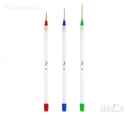 6 четки за линии и финни детайли върху ноктите и арт маникюр, снимка 2 - Продукти за маникюр - 9186571