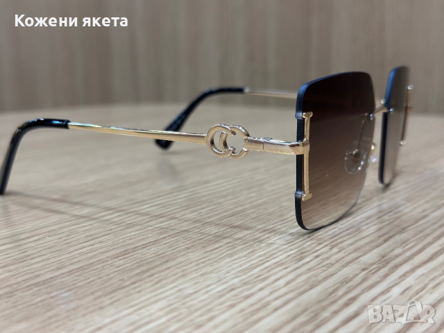 Слънчеви кафеви очила със златни рамки GC, снимка 4 - Слънчеви и диоптрични очила - 44529688