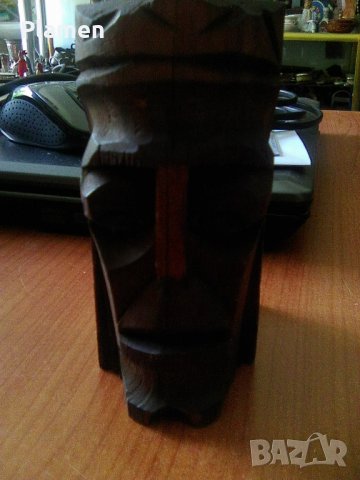 Дървена глава на индианец, снимка 5 - Други ценни предмети - 36619504