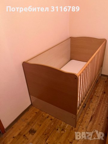 Бебешко легло + матрак , снимка 1 - Бебешки легла и матраци - 42144389