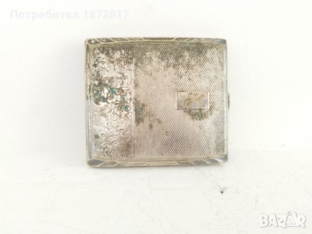 Посребрена табакера №2619, снимка 1 - Антикварни и старинни предмети - 37663240