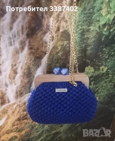 Елегантност в кралско синьо, снимка 2 - Чанти - 54205410