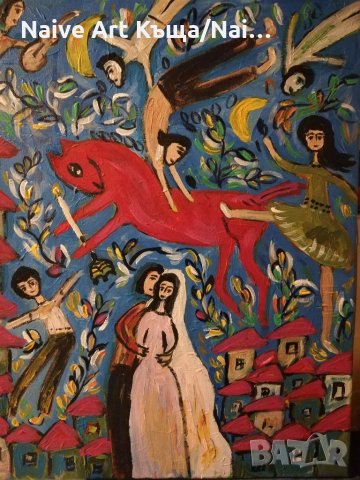 Картина маслени бои платно акрил 42 /52 акрил, снимка 2 - Картини - 35349667