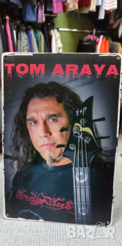 Tom Araya-табела(плакет)от дървен шперплат, снимка 2 - Китари - 54084745