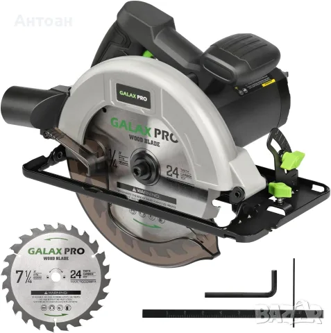 Циркуляр GALAX PRO 1400W / 6000 RPM / 185 мм диск / 62 мм рязане