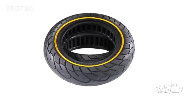 Плътна гума 60/70-6.5 (10x2.5) инча Honeycomb с жълт ринг за Ninebot Max G30, Xiaomi Mi4 и Zero 10, снимка 2 - Други спортове - 52624275