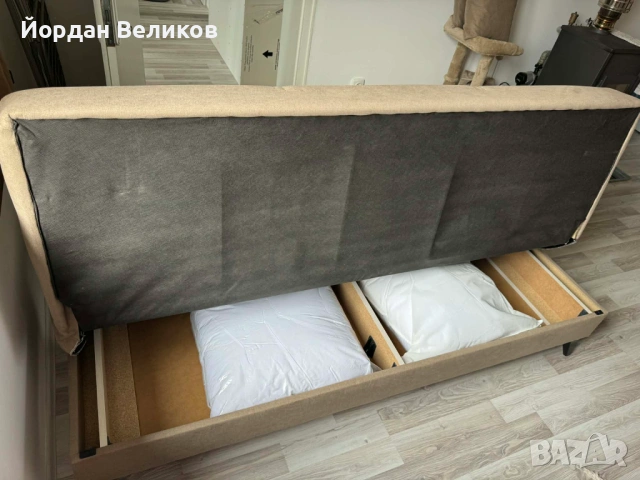 Разтегателен диван клик-клак 187см, снимка 5 - Дивани и мека мебел - 53965808