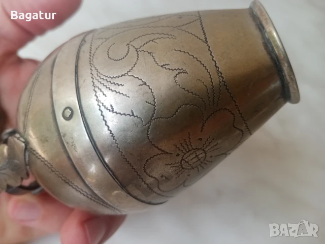Стар,винтидж,гравиран съд,мате,на гаучосите,Рядък, снимка 4 - Антикварни и старинни предмети - 50830110