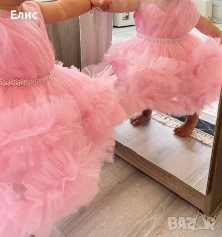 Разкошна рокля за бебе и мама, снимка 2 - Бебешки рокли - 51415549