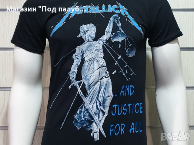 Нова мъжка тениска с дигитален печат на музикалната група METALLICA and justice for all с гръб, снимка 3 - Тениски - 29878493