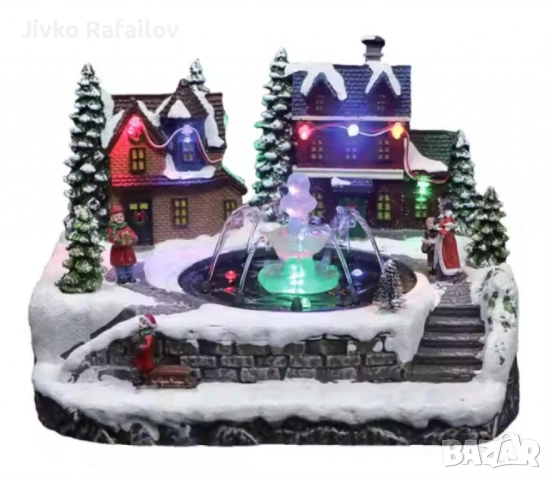 Коледна декорация със светлини 