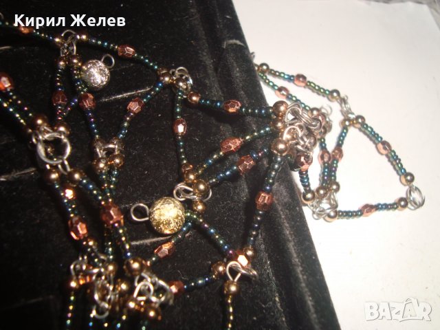 РЪЧНО ПЛЕТЕНО МЪНИСТЕНО АРТ ХИПАРСКО ВЕЧЕРНО КОЛИЕ 16637, снимка 5 - Колиета, медальони, синджири - 30691408