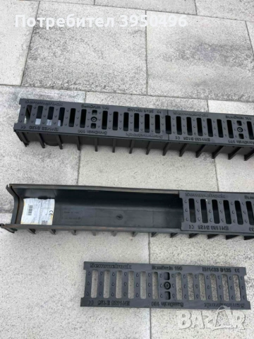 Линеен отводнител 100х100х1m с решетка от сферо чугун, клас B125, снимка 3 - Строителни материали - 53060155