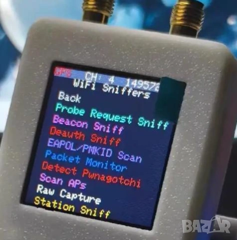 M5Shark Predator ESP32 Marauder Mar-x-Auder Wi-Fi Bluetooth Тест за Сигурност GPS Mapping Wardriving, снимка 8 - Други - 53173636