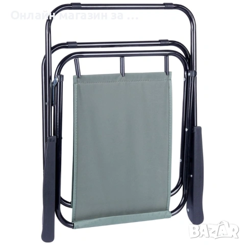 Сгъваем стол за къмпинг, градина , плаж и други, сив, 54 x 44,5 x 72,5 cm 489178, снимка 5 - Градински мебели, декорация  - 53232365