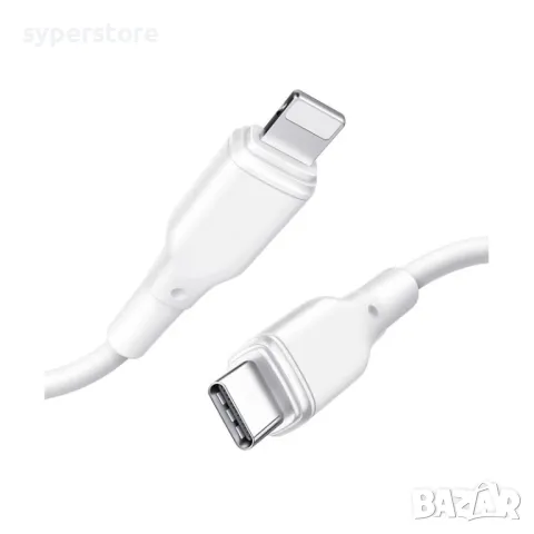 Кабел Lightning към Type C  Digital One SP01192 Lightning to USB 3.1 Type C Бял 1м, снимка 2 - USB кабели - 31317005