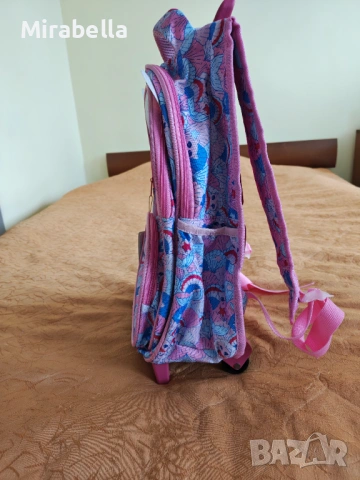 Детска раница с колелца и дръжка за теглене , снимка 3 - Раници - 53334289