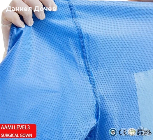 Еднократна плътна SMS 40gr. престилка с връзки, снимка 2 - Медицински консумативи - 28350816