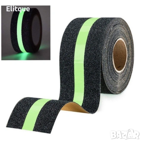 Противоплъзгаща флуоресцентна лента 5 м x 5 см , снимка 10 - Други стоки за дома - 54219567