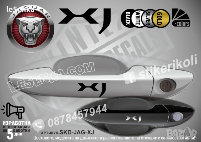 Jaguar XJ стикери дръжки SKD-JAG-XJ