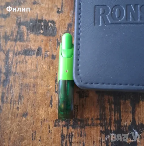 запалка Ронсън Ronson зелена вятъроустойчива в подаръчна кутия, снимка 8 - Запалки - 56245152