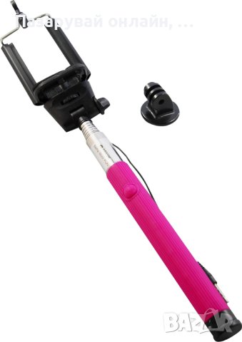 Мини селфи стик с кабел, син и розов, снимка 4 - Чанти, стативи, аксесоари - 42308045
