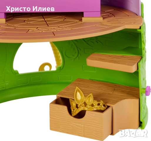 Кукла Disney Princess Кулата на Рапунцел кукла Рапунцеп Замък Mattel, снимка 6 - Кукли - 44527858