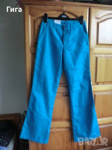 нов тюркоазен панталон със широки крачоли Ска, снимка 2 - Панталони - 37488123