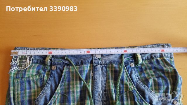 Къси панталони PULEDRO за момче (или по-дребен мъж) от лека материя с елементи от състарен деним, снимка 2 - Детски къси панталони - 44473104