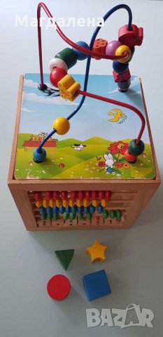 Детски дървен куб, снимка 1 - Образователни игри - 29756582