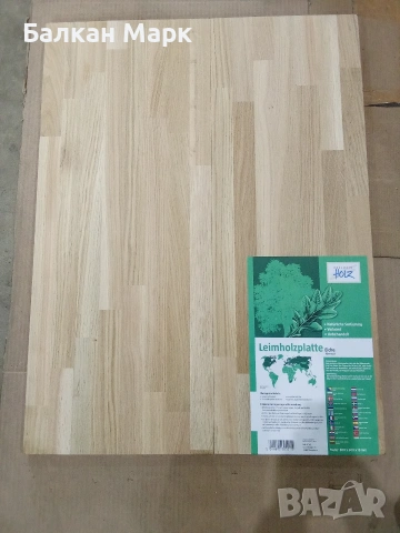 Дъбов плот от масив (Leimholzplatte Eiche) – 800x600x18 мм, снимка 2 - Други - 54278647