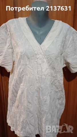 ДАМСКА  БЯЛА БЛУЗА - Размер  XXL / XXXL , снимка 1