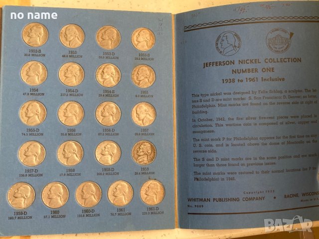 Колекция 5 цент САЩ в албум, снимка 3 - Колекции - 42374018